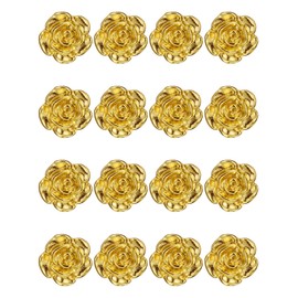 Yuxung 50 Pcs Gold Lapel Pins for Men Metal Rose Flower Brooch Pins for Wedding Anniversary Birthday Party Accessories