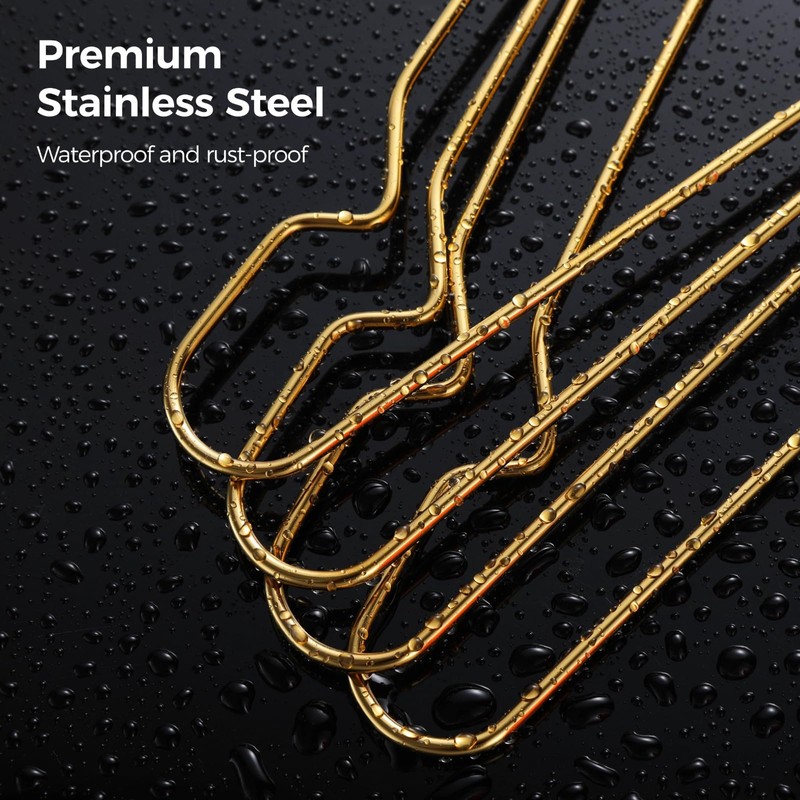 Gold Metal Hangers for Clothes - 30 Pcs Stainless Steel