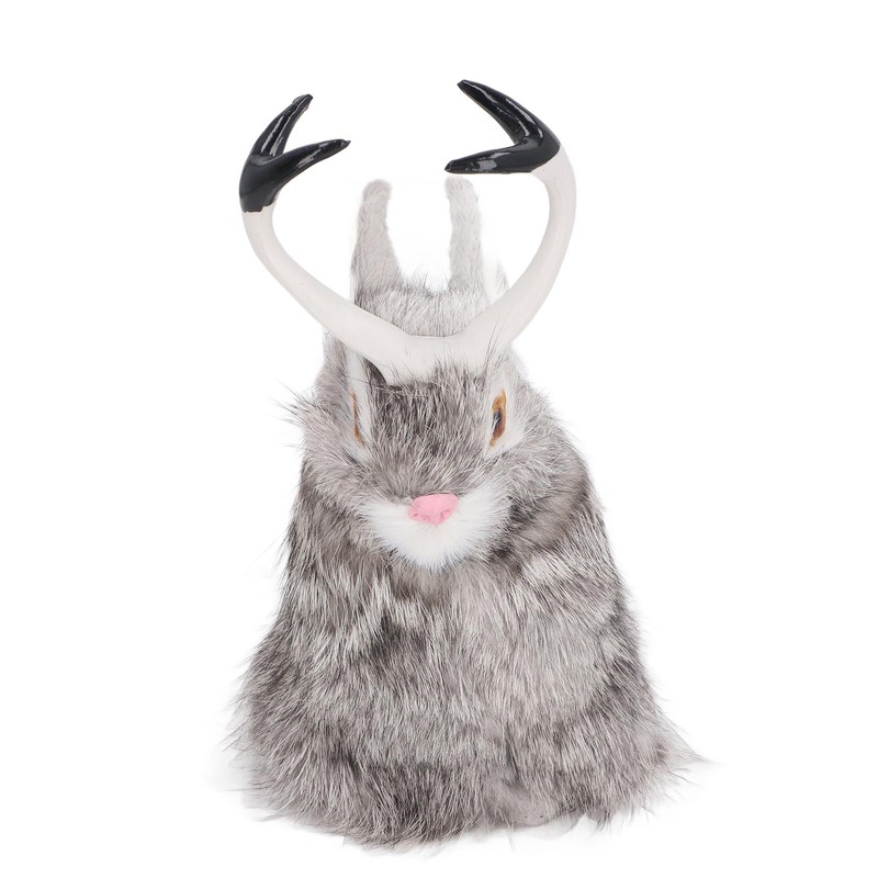 Simulation Antler Rabbit Ornament Cute Rabbit Home Decorations Animal Model