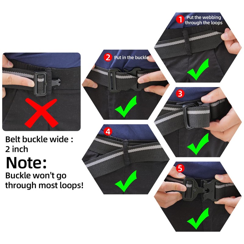 MELOTOUGH Quick Release Work Belt 1.5 Inch Web Work Tool