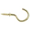Merriway BH03805 (20 Pcs) Electro Brass Plated Shouldered Cup Hooks,