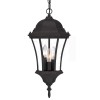 Homeroots Three Light Matte Black Carousel Lantern Hanging Light