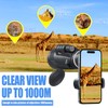 10x42 Monocular Telescope with Smartphone Adapter & Tripod, BAK4 Prism