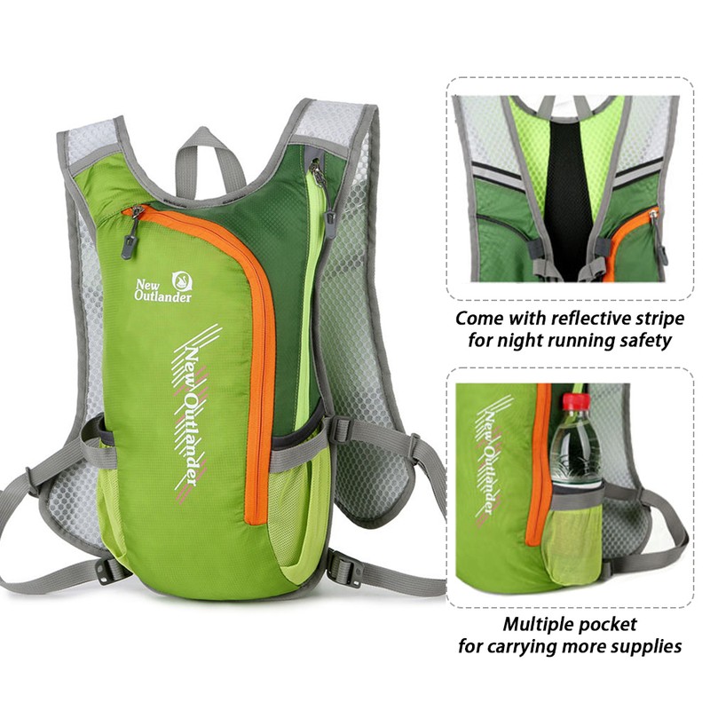 Breathable Hydration Backpack Nylon Reflective Water Bladder Backpack for Hiking