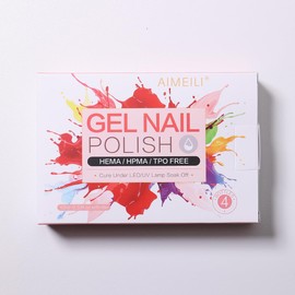 AIMEILI Shimmery Semi-Permanent Nail Polish Colors Gel Kit UV LED Soak Off Gel Nail Polish Gift Set 4x10ML - Kit 30