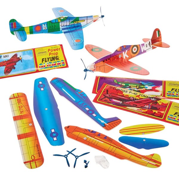 Baker Ross W314 Lot de 6 Planeurs colorés à assembler - Idéal pour les amateurs d'Aéronautique