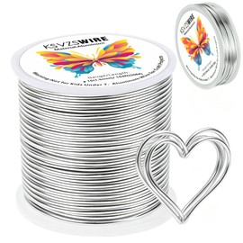 Aluminum Craft Wire 16 Gauge(1.5 mm)–164 FT(50 M)+18 Gauge (1.0 mm) 32.8FT (10 M) KSVZS Anodized Aluminum Wire,Flexible Metal Wire for Crafts,Sculpting,Jewelry Making,Armature and DIY Crafts(Silver)