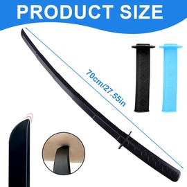NHQZ Pack of 2 Katana Swords, 3D Printed Telescopic Sword, Katana, Samurai Sword, Deadpool Katana, Funny Retractable Samurai Toy Made of Plastic, Theme Party, Carnival, a