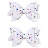 2 Pack Sprinkle Glitter Bows for Girls, Pink Toddler Girl