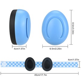 Baby Ear Defenders, Noise Cancelling Headphones Protectors for 0 to 18 Months Toddlers Baby, Soft Adjustable Headband Sound Cancelling Kids Ear Defenders, Prevent Hearing Damage & Improve Sleep(Blue)