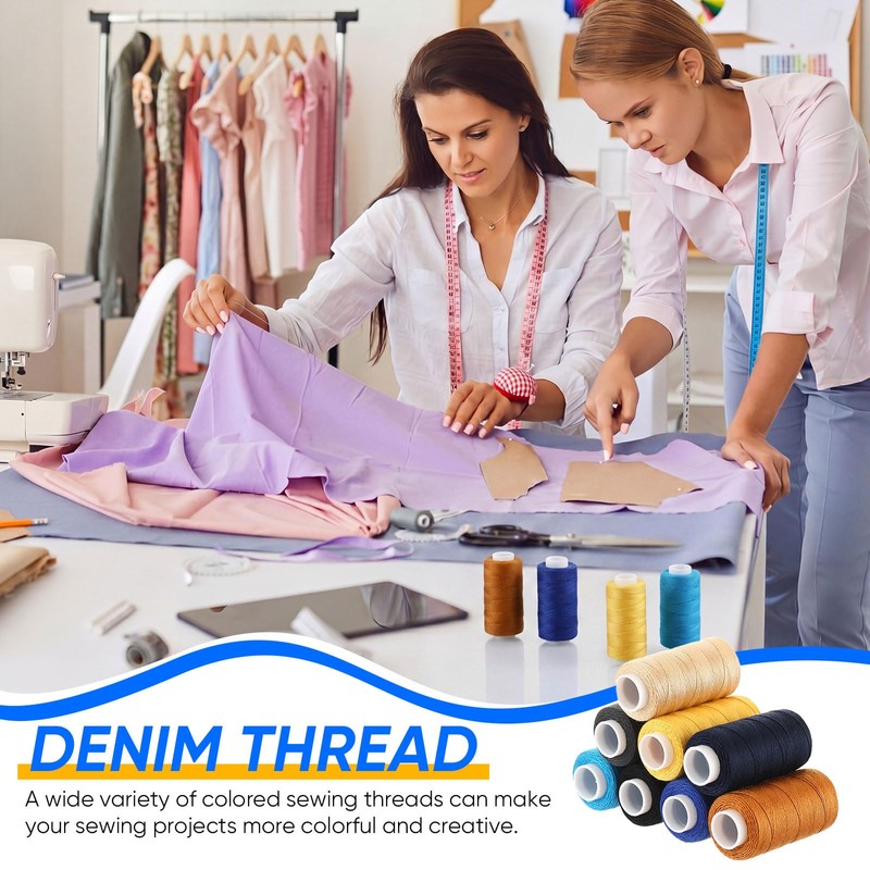 GliCraft 8 Colors Denim Thread Jeans Sewing Thread 137yard 203