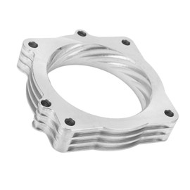 Tomvorks Reemplazo de Aluminio Espaciador del Cuerpo del Acelerador para 1500 5.7L V8 HEMI 2009-2018, Viene con Múltiples Ranuras para Disipadores de Calor y un Orificio Helicoidal