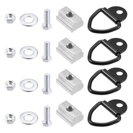 X AUTOHAUX 4 Sets T Slot Nuts Fits Screws with 3/8"-16 Thread Bed Cleats Tie Down Anchors Ring Trailers Hook Cargo Bolt for Toyota Tundra Tacoma Bed Rail