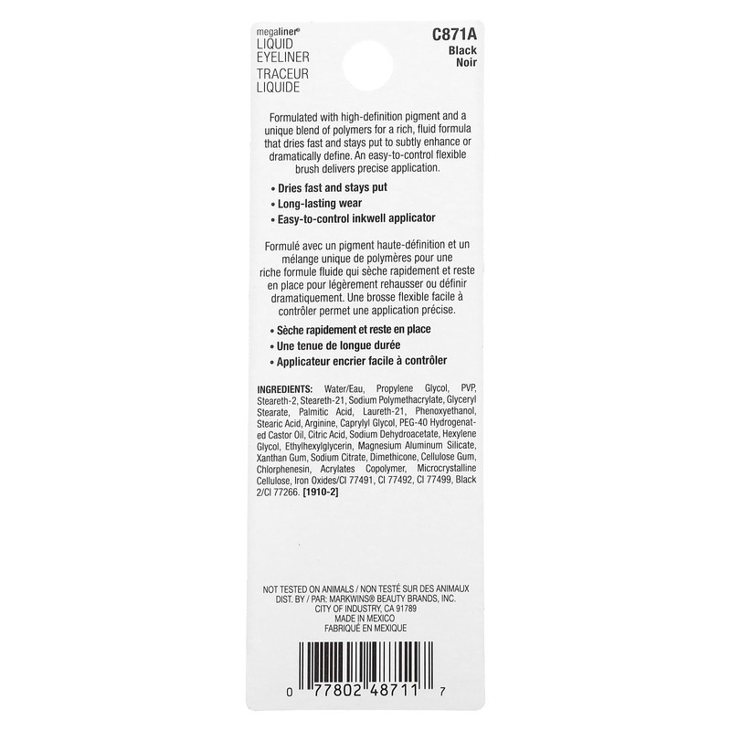 wet n wild MegaLiner Liquid Eyeliner - Black (packaging)