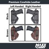 Maxx Carry Tuckable IWB Leather Holster for Walther PK380. Inside