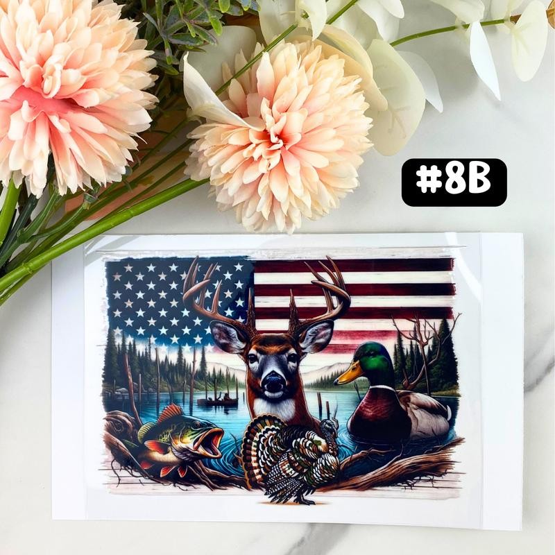 UV DTF DECALS, 4" height, Cup Decals, Cup Stickers, Cup