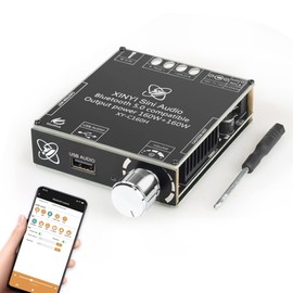 XY-C160H 160W+160W Bluetooth Power Amplifier Board with TDA7498E Chip 160W*2 Power Output(PMPO),Wide Voltage Input12-36V Audio Power Amplifier Module for DIY Bluetooth Speakers
