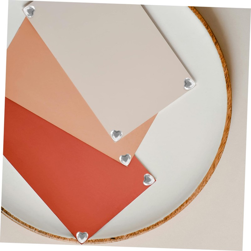 jojofuny 400pcs Flatback Acrylic Rhinestones for Crafts Sparkly Heart Shaped