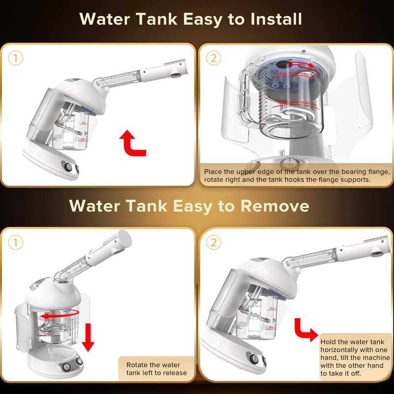 Easy to Clean Facial Steamer, Portable Nano Ionic Face Steamer