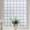Windimiley Window Privacy Film Frosted Glass Static Cling Black Lattice