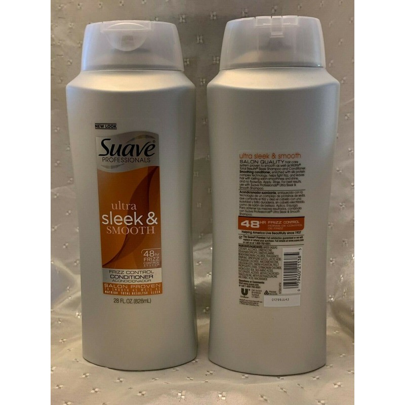 Suave Professionals 48 Hr Frizz Control Sleek Conditioner, 28 oz