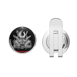 BKR Graphics Samurai 7. (Samurai mask H Big and 4 Small Masks) Golf Hat Clip with Magnetic Ball Marker
