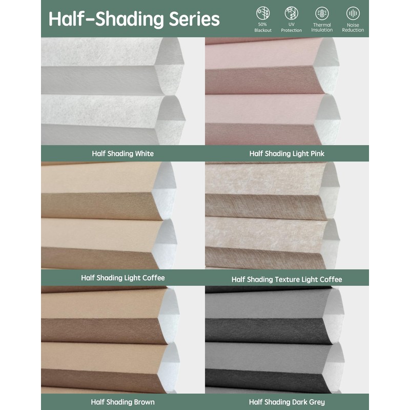 Yoolax Smart Cellular Shades, Motorized Arch Window Shades Honeycomb Blinds