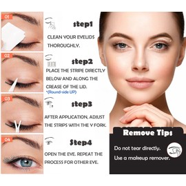 Sportools 2TYPEU101 (M) Invisible Stripes Eyelid Eyelid Strips 360 Pieces for Eyelid Tightening without Surgery Eyelid Stripes Breathable Mesh Dm Eyelid Lifting Tape Eyelid Tape