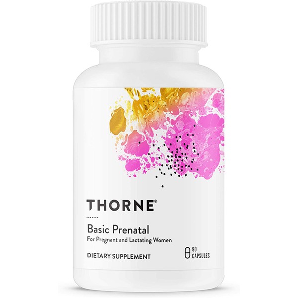 Thorne Research - Basic Prenatal - Folate Multivitamin for Pregnant and Lactating Women - 90 Capsules