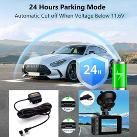Heymaillc OBD2 OBD Power Cable for Dash Cam, OBD to USB Type-c Constant Power Cable 24 Hours Surveillance/Acc Mode with Switch Button and Low Voltage Protection Plug,Play 12-36V to 5V/3A