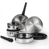 ROYDX16 PCS Pots and Pans Set,18/10 Stainless Steel Cookware Set