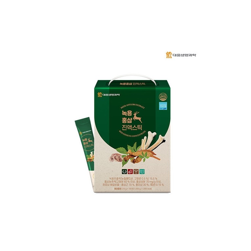 Daewoong Life Science Deer Antler Red Ginseng Extract Stick 100