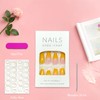 Yellow Gradient French Tip Nail Press on Ballerina Long Coffin