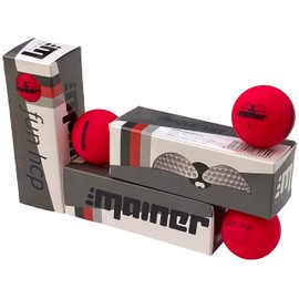 Emainer Golf ball, 3 soft golf balls with maximum range, this ball knows your handicap, 1 x pack of 3, red matt (1 x 3 balls)