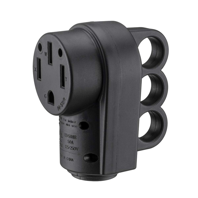 Miady 50AMP RV Replacement Female Plug with Easy Unplug Design,