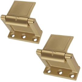 Wannianmu SUS304 Precision Casting Home Security Door Lock, Child Proof Door Reinforcement Lock,for Inward Swinging Door, Privacy Door Latch Defend Home and Hotels(2Pack,Golden)