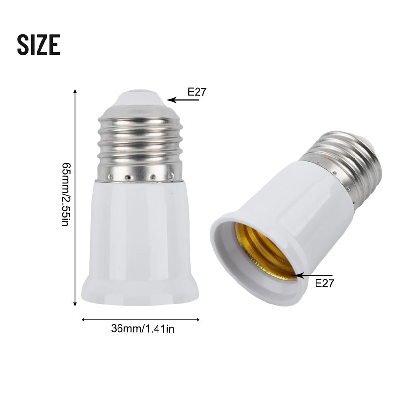 E26 to E26 Socket Extender, 3CM/1.2IN Socket Extension, Lamp Bulb