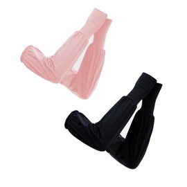AWOCAN Arm Sleeves UV Sun Protection Cooling Ice Silk Arm Wraps for Flabby Arms Sleeve Relaxed Tattoo Sleeve Covers (black+pink)