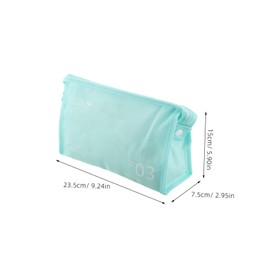 LIFKOME Large Capacity PVC Beach Bag with Zipper for Toiletries and Cosmetics Summer Travel Essentials