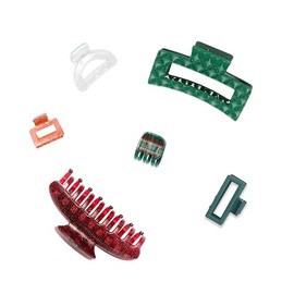 Scunci by Conair 6pk Claw Clips - hair accessories for girls and women - teen girl gifts trendy stuff - for all hair types - Assorted Colors and Sizes