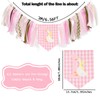 Funny Goose High Chair Banner for Girls, Pink 1st Birthday