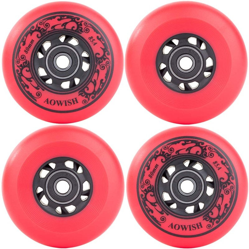 AOWISH Inline Skate Wheels 85A Outdoor Asphalt Formula Hockey Roller
