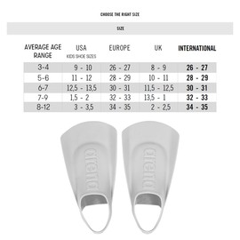 ARENA Kids' Junior Swim Fin, Blue, 13,5-1 UK