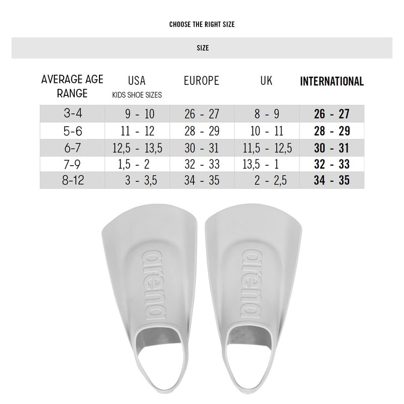 ARENA Kids' Junior Swim Fin, Blue, 13,5-1 UK