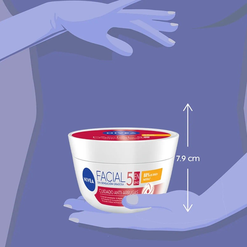 Crema Facial Nivea Anti Arrugas 5en1 Antioxidante 375 Ml