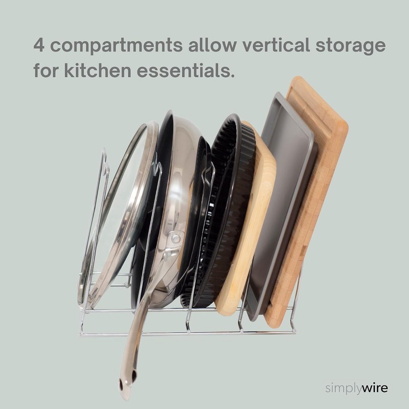 simplywire – Organizador de moldes para horno, sartenes y tapas