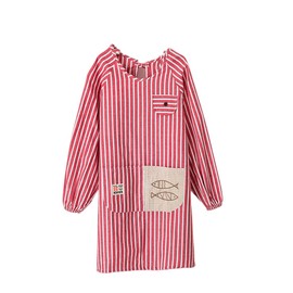 Xlabor Apron with Sleeves Waterproof Anti-Oil Fabric Painting Apron with Pocket Kitchen Apron Bib Apron Cooking Apron Red, red