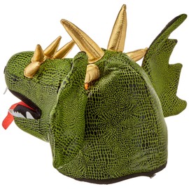 Beistle Medieval Dragon Head Plush Hat-1 Pc, One Size, Multicolored