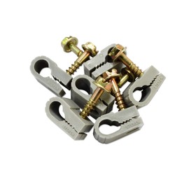 STEREN Coaxial Cable Clips - Cable Holder - Wire Clips - Siding Clips for Hanging - Cord Holder for Desk - Cable Clamps - Cord Clip - Wire Organizer Clips - Tv Mount Screws - Grey - 200 Pack