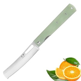 Miki 440A stainless steel pocket folding Japanese Bread knife G10 handle Camping trip Outdoor Portable Serrated knife